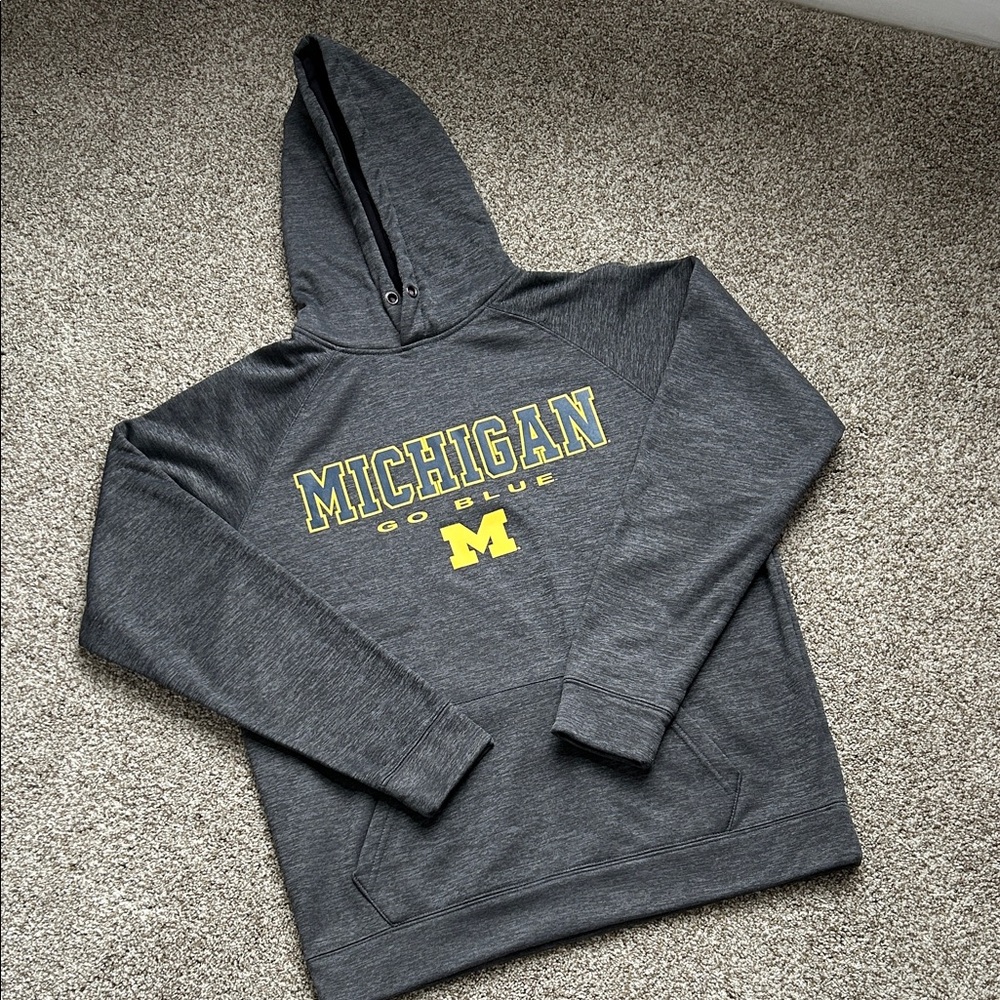 Men's Size Lg. Gray Michigan Hoodie